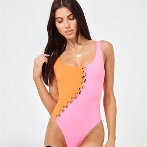 NWT L Space Solstice One Piece in Tangerine Guava size medium